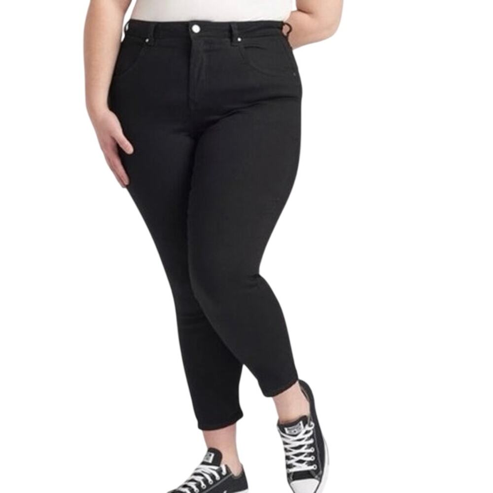 UNIVERSAL STANDARD Seine High Rise Jeans 27” Inseam Black - Sz 40(7X) - NWT